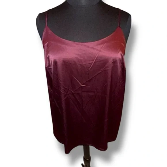 LANE BRYANT Satin Cami - Burgundy Plus 16 - Picture 2 of 13